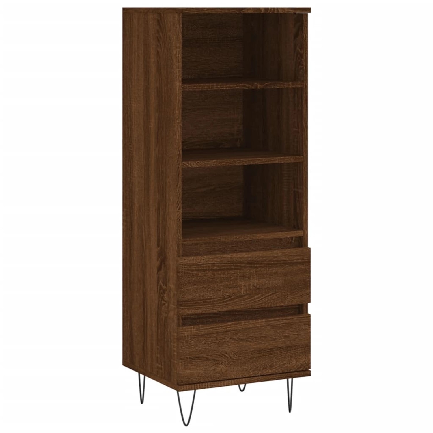 vidaXL Highboard Braun Eichen-Optik 40x36x110 cm Holzwerkstoff 831515