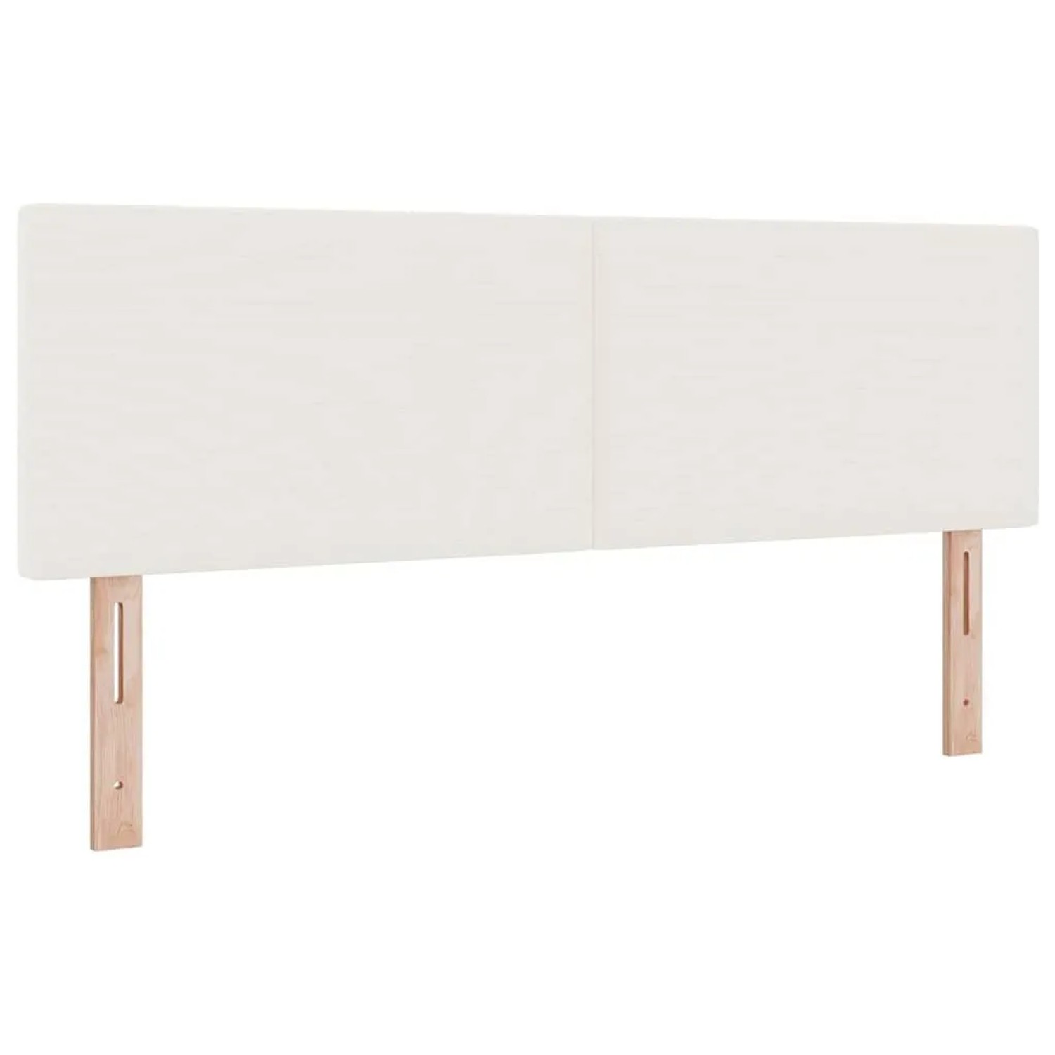 vidaXL Kopfteil mit Kopfteil Creme 160 cm Kunstleder 42007059