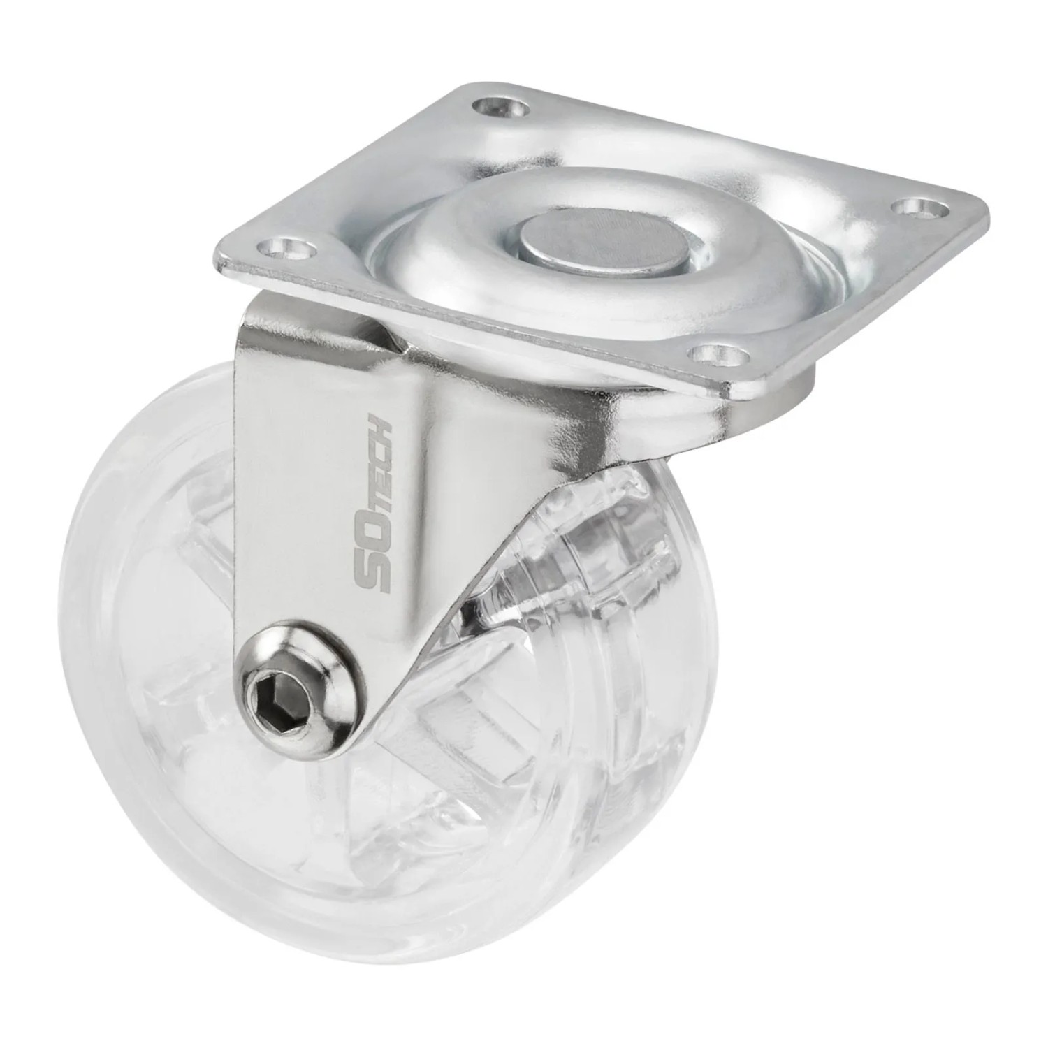 SOTECH Lenkrolle RAPID Ø50 mm Transparent Belastbar Bis 35 Kg