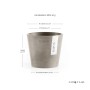 Ecopots Amsterdam Mini Pflanztopf, taupe, 10,5x9cm. Ideal für kleine Pflanzen, für Innen und Aussen.