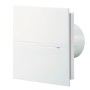 Weißer VENTS Kleinraumventilator Quiet Style 100 TH für Wandmontage mit Nachlauf und Hygrostat.