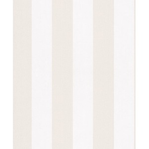 Marburg Vliestapete Hailey: Streifenmuster in Weiß und Beige für Wohnräume.