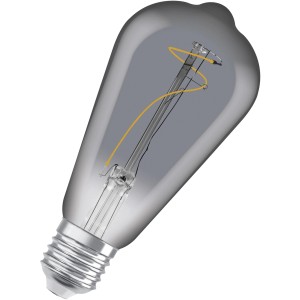 Osram LED-Leuchtmittel E27 in Edisonform, 3,4W, mit Filament-Technologie für warmes Licht.
