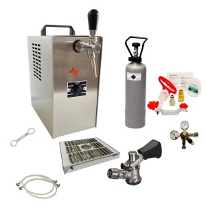 Ich-Zapfe Zapfanlage Jet 30 Bierkoffer mit Zubehör: Durchlaufkühler, CO2-Flasche, Reinigungsset.