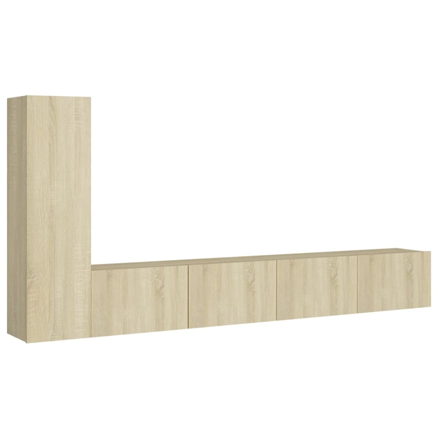 VidaXL 3-tlg. TV-Schrank-Set Sonoma-Eiche Holzwerkstoff 6 günstig online kaufen