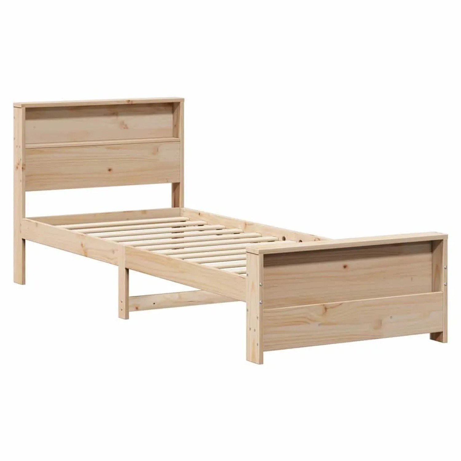 vidaXL Bettrahmen mit Kopfteil Braun 90 x 190 cm Holzwerkstoff 877248