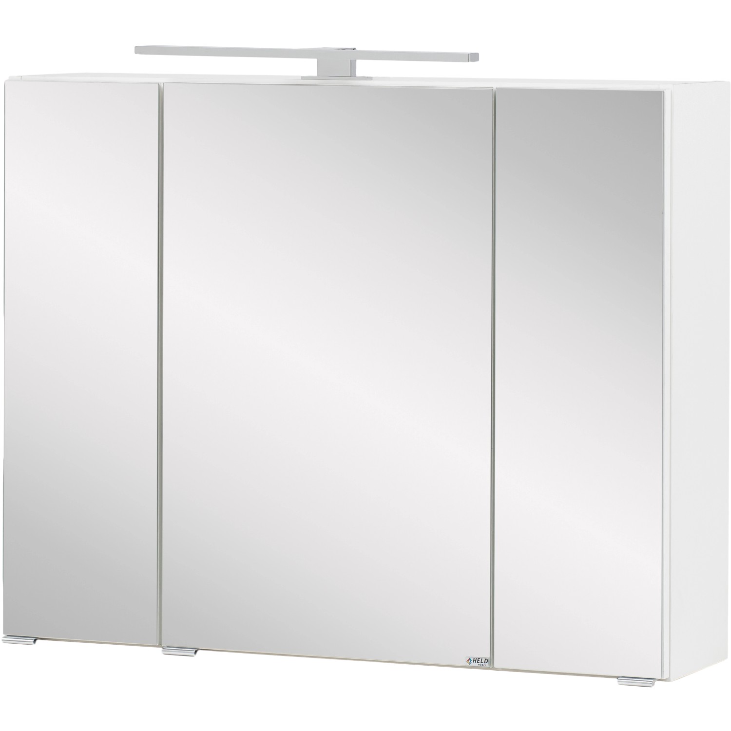 Held Spiegelschrank Salerno Weiß 80 cm mit Softclose Türen