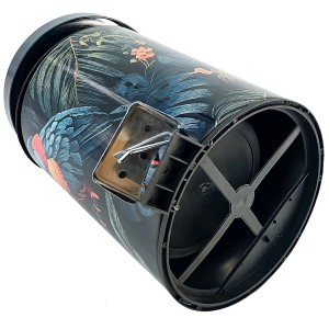 SANILO Kosmetikeimer Exotic mit exotischem Muster, Pedal und herausnehmbarem Inneneimer.