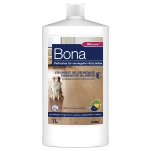 Bona Refresher 1L für versiegelte Holzböden. Reinigt, pflegt und schützt Parkett.