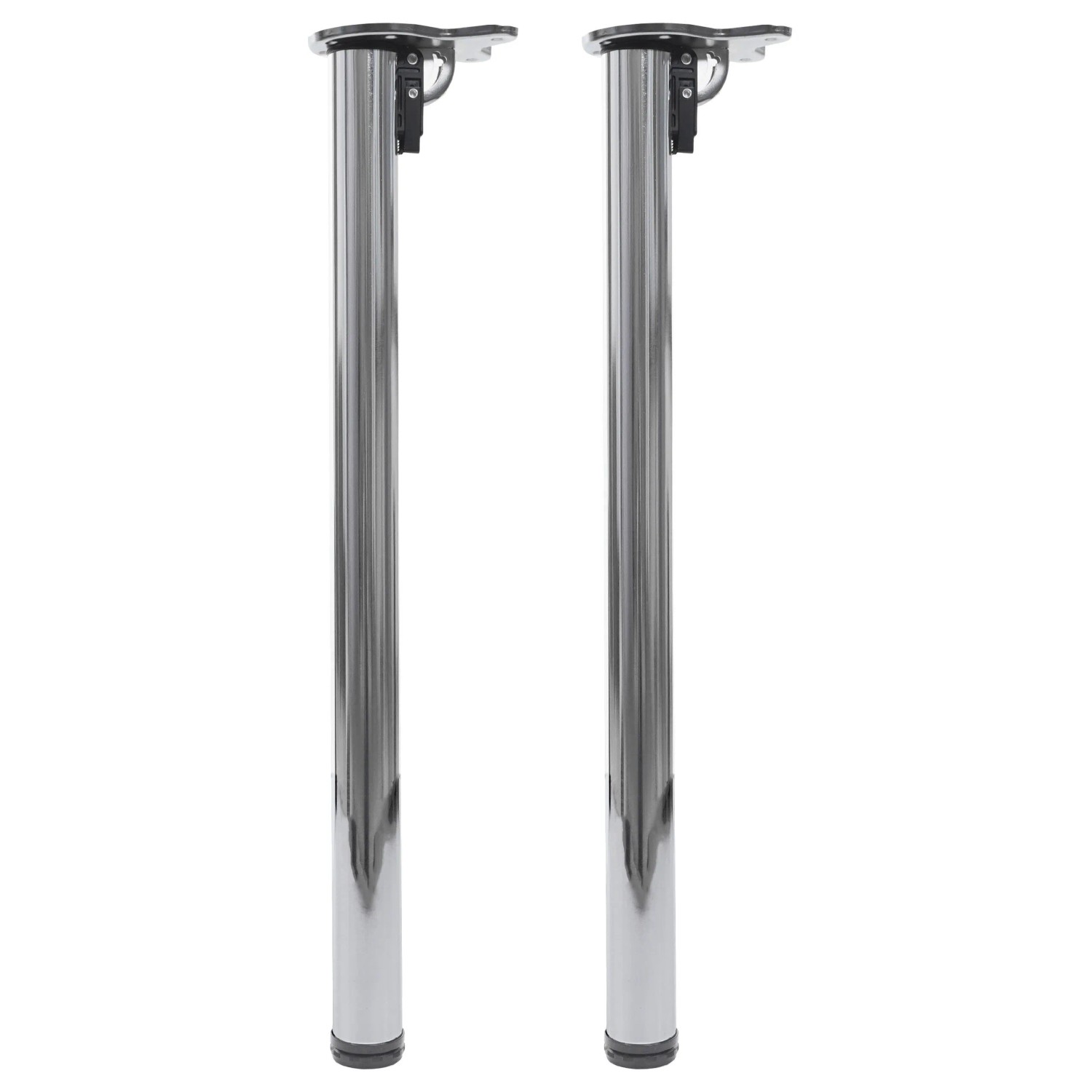 MCW 2er-Set Tischbein H34 Klappbar 72cm Edelstahl-Optik