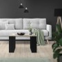 Quadratischer Couchtisch in Eicheoptik und Schwarz (65x65 cm) von ML-Design.