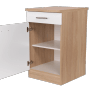 Respekta Unterschrank Merle, 50 cm, Weiß, mit offener Tür und Schublade. Küchenunterschrank mit Einlegeboden.