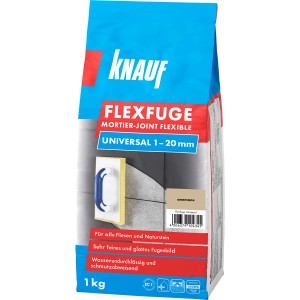 Knauf Flexfuge Universal Anemone 1 kg, flexible Fugenmasse für Fliesen und Naturstein.