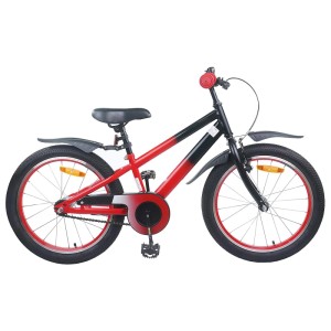 vidaXL Kinderfahrrad, 22 Zoll, blau-schwarz, für Kinder von 7-12 Jahren.