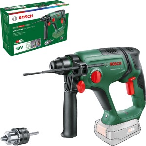 Bosch 18V Akku-Bohrhammer Universal Hammer 18V Solo, grün/schwarz mit Zubehör.