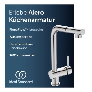 Ideal Standard Alero Küchenarmatur C-Form Chrom