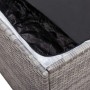 Graue VidaXL Gartenbox aus Rattan, 100x50x50 cm, mit PE-Liner. Universalbox für Garten.