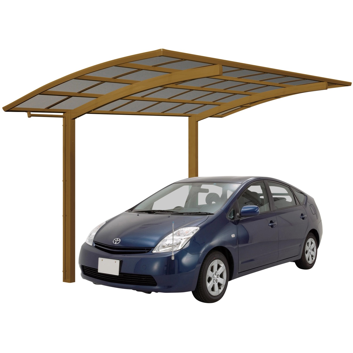 Ximax Alu Einzelcarport Portoforte Typ 80 Bronze XL 301 x 556 cm Sonderfertigung