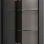 Pelipal Quantum 05 Vitrinen-Wandschrank in Anthrazit, 30 cm breit, mit Glastür und LED-Beleuchtung.