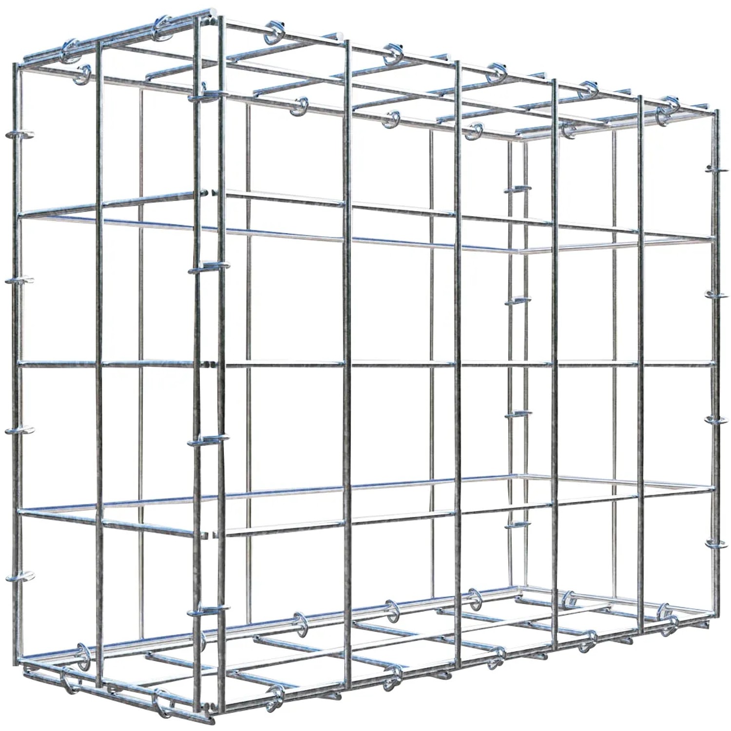 Gabiona C-Ring-Gabione 40 x 50 x 20 cm Maschenw 10 x 10 cm