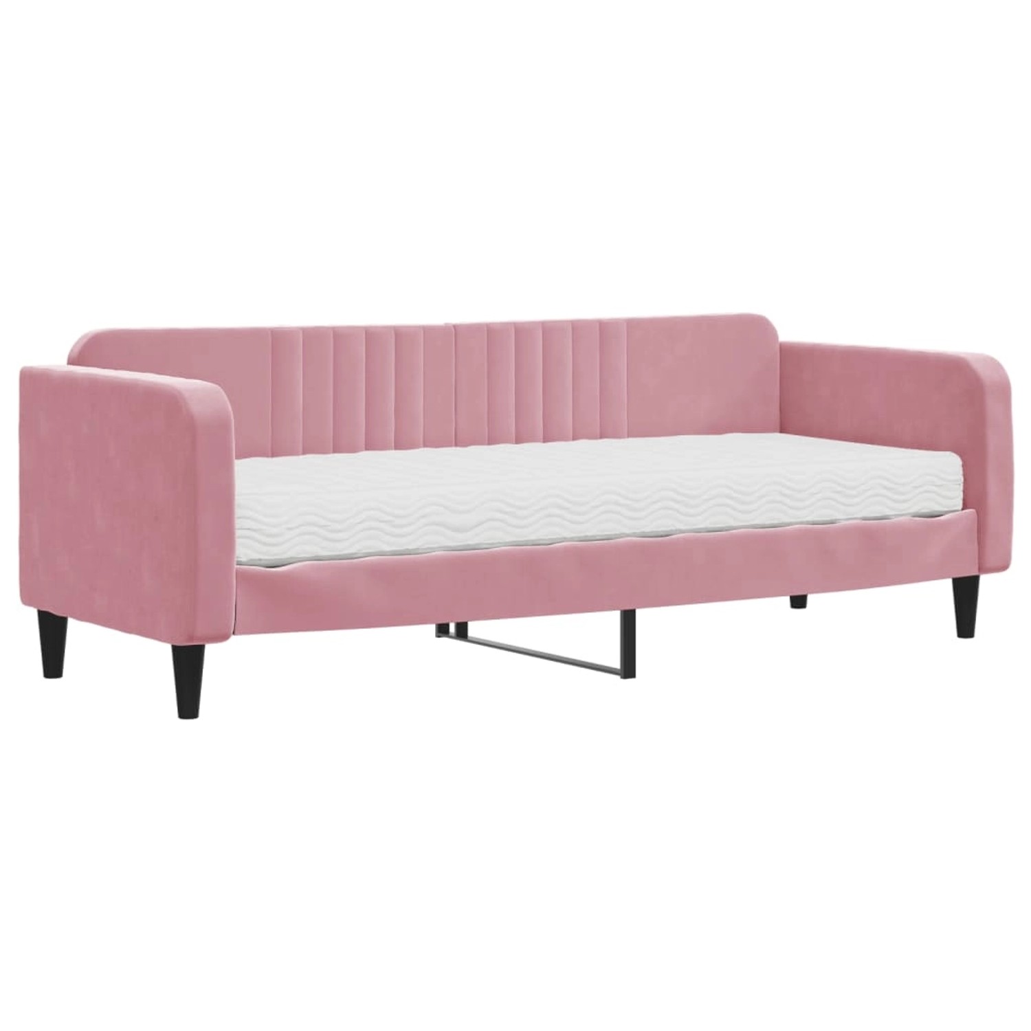 vidaXL Tagesbett mit Matratze Rosa 80x200 cm Samt 3197035