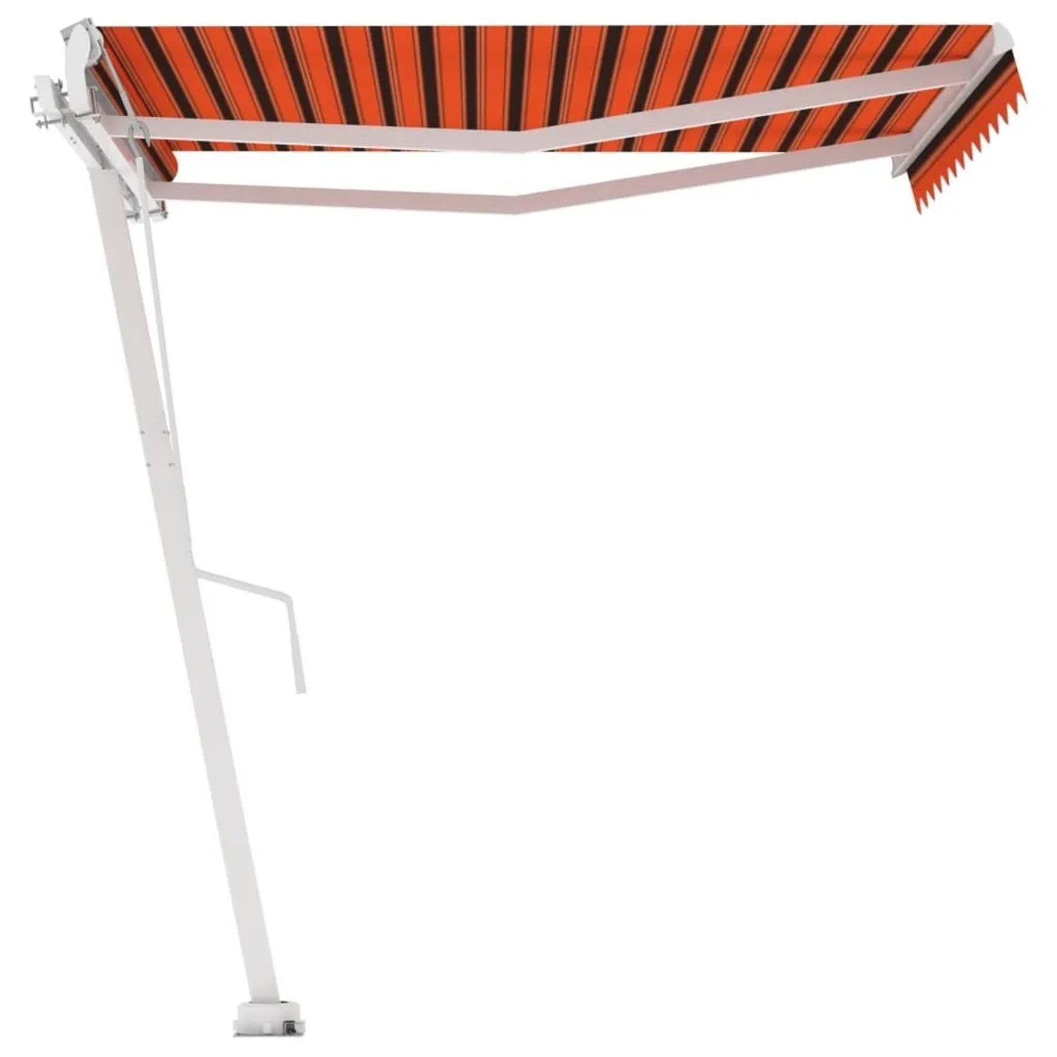 vidaXL Standmarkise Einziehbar Handbetrieben 350x250 cm Orange/Braun 3069520