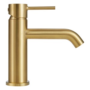 Goldene baliv Waschtischarmatur WT-630 für Waschbecken im Badezimmer.