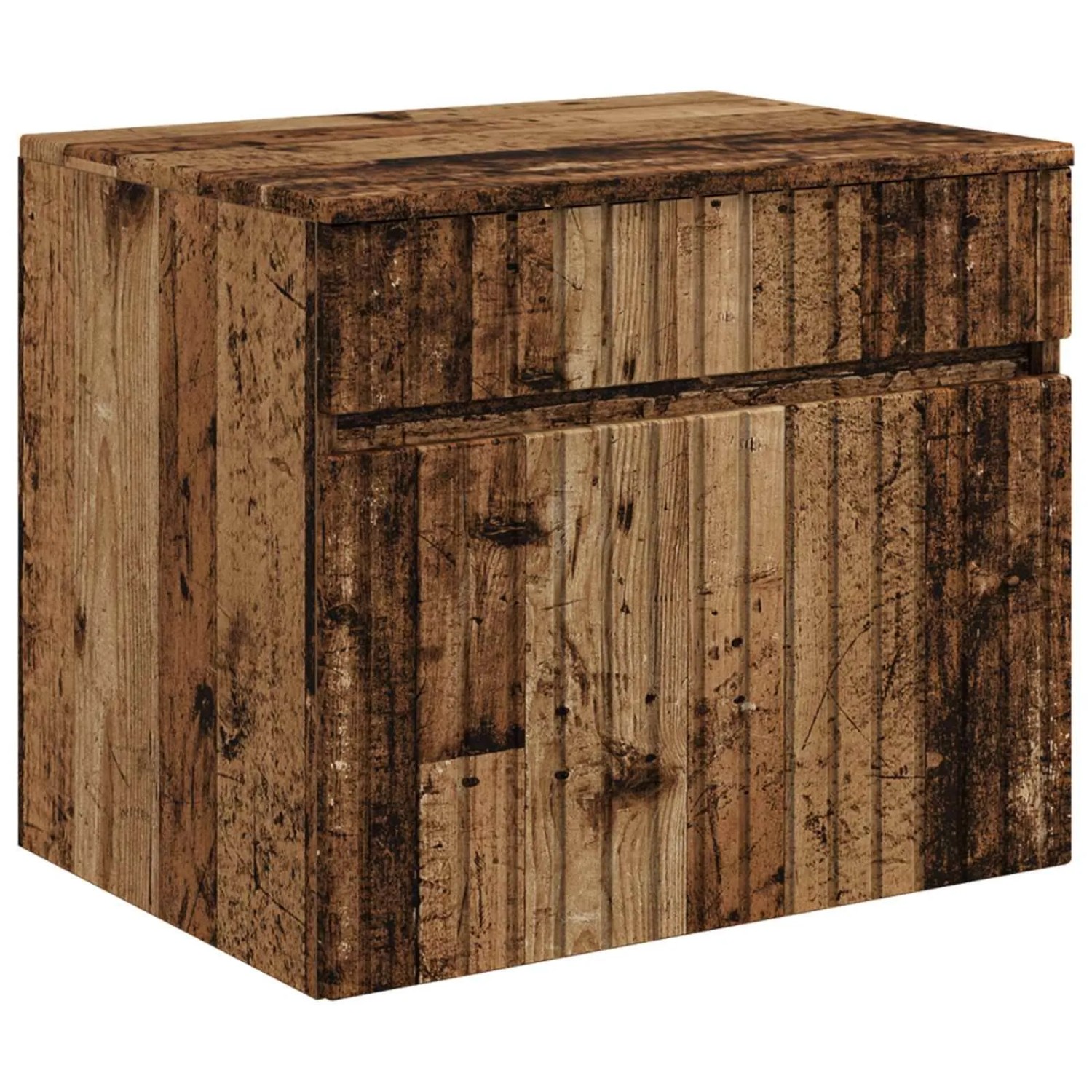 vidaXL Wandmontierter Badezimmerschrank Altholz 59 x 44,5 x 50 cm 890640