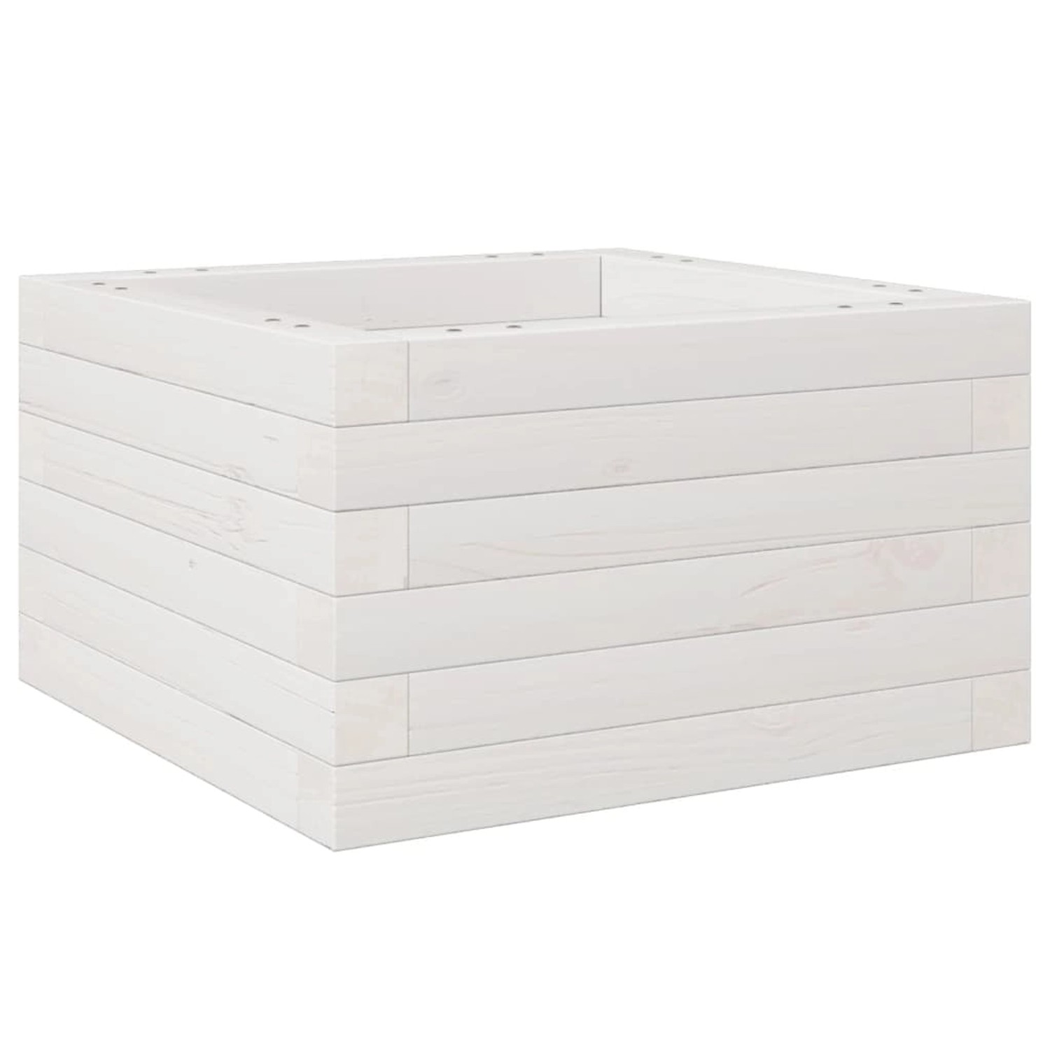 vidaXL Pflanzkübel Weiß 40x40x23 cm Massivholz Kiefer 847179 günstig online kaufen