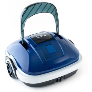 Blauer Poolroboter CF45CL mit Akku für die Poolreinigung. Wendig und kabellos.