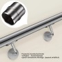 Edelstahl Handlaufset, 100 cm, silber, mit Halterungen und Handlaufverbinder.