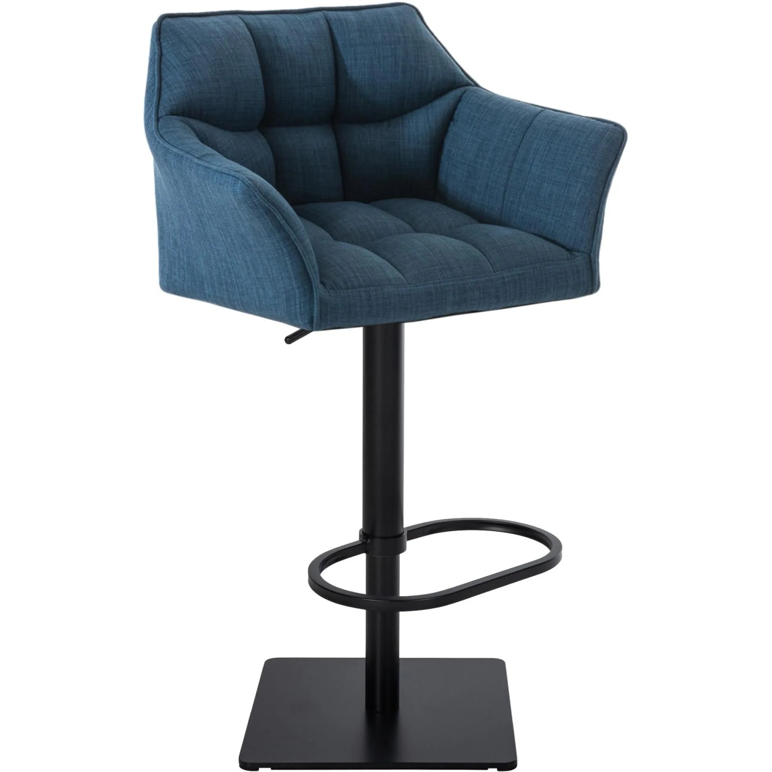 CLP Barhocker Damaso Stoffbezug Blau/Schwarz