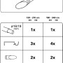 Gardinia Gardinenstangen-Set Ellipse Edelstahl-Optik, ausziehbar 190-340cm, mit Trägern und Endstücken.