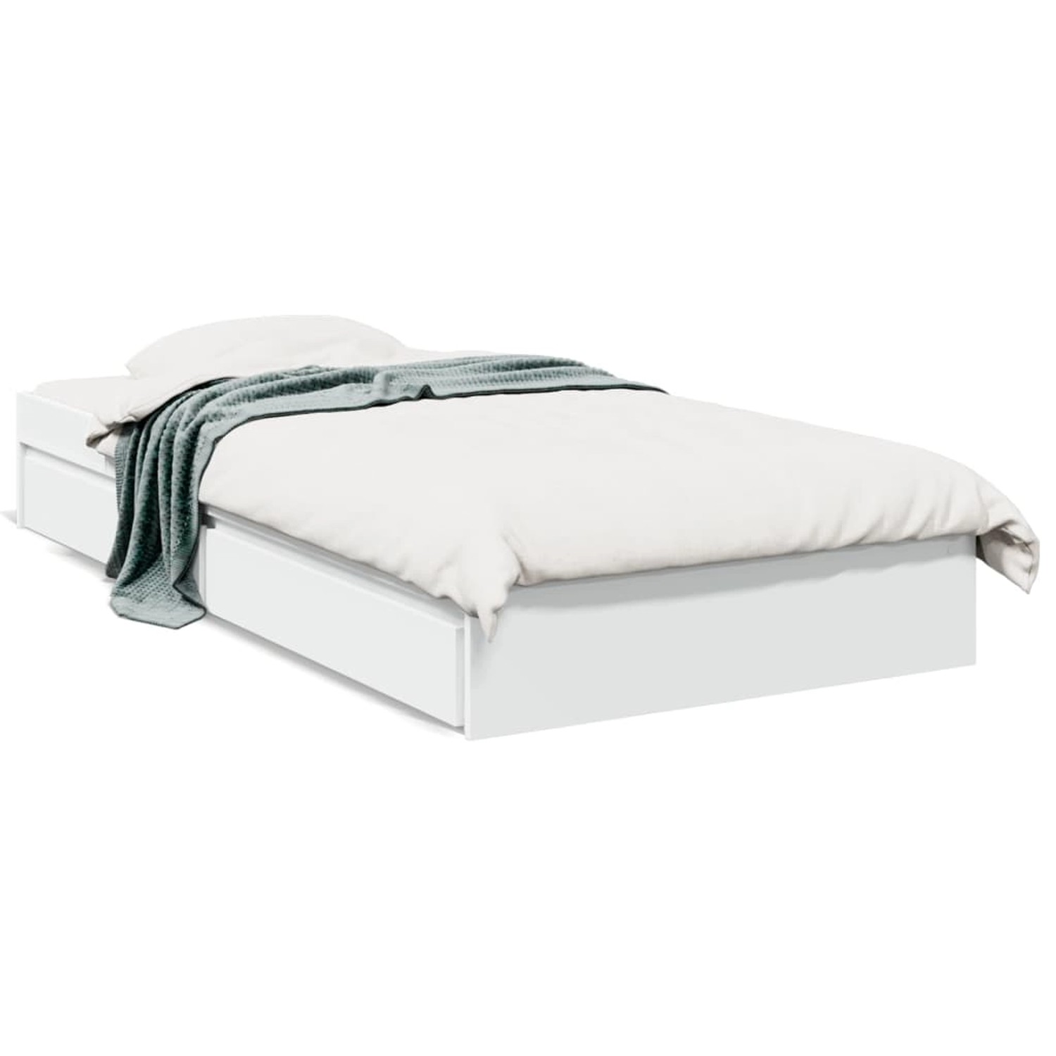 vidaXL Bettgestell mit Schubladen Weiß 90x200 cm Holzwerkstoff 3280678 günstig online kaufen