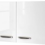 Flex-Well Oberschrank Valero, 100 cm, Hochglanz Weiß/Sonoma Eiche, Küchen-Hängeschrank.