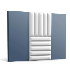 ORAC DECOR W218 3D Wandpaneel in Weiß, Akustikpaneel und Wandvertäfelung.