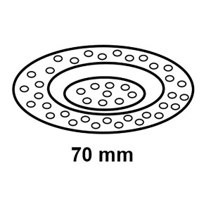Kirchhoff Haarsieb, 70 mm, Edelstahl für Excentersiphon in Waschbecken und Spüle.