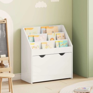 vidaXL Kinderregal Hochglanz Weiß 60 x 29,5 x 69 cm Holzwerkstoff 892393