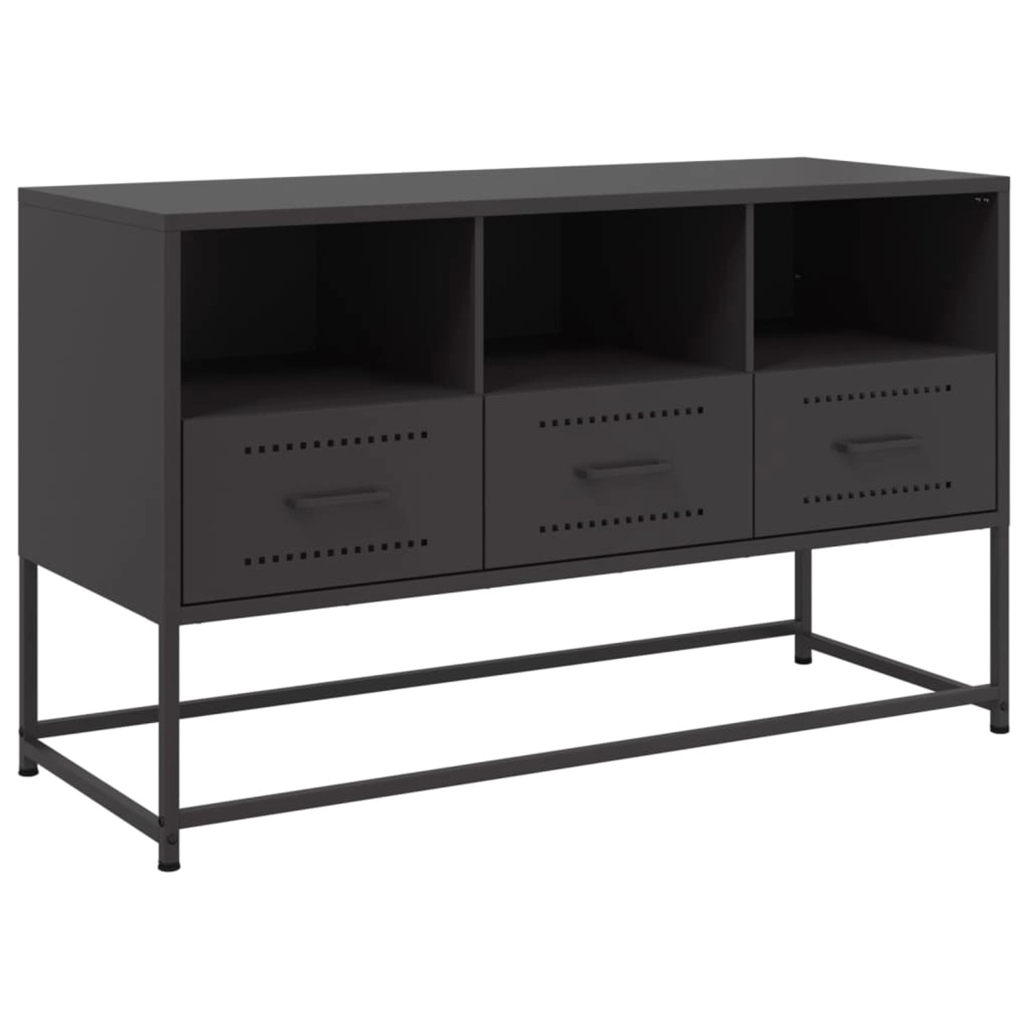 vidaXL TV-Schrank Schwarz 100,5x39x60,5 cm Stahl 846542 günstig online kaufen