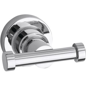 Verchromter Tesa Doppelhaken Luup, Handtuchhalter für Bad und Gäste-WC.