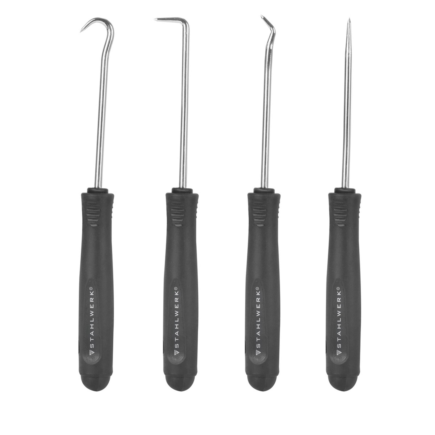 STAHLWERK Haken-Werkzeug-Set 4-tlg. Haken-Satz Nadelhaken Dichtungshaken Pi günstig online kaufen
