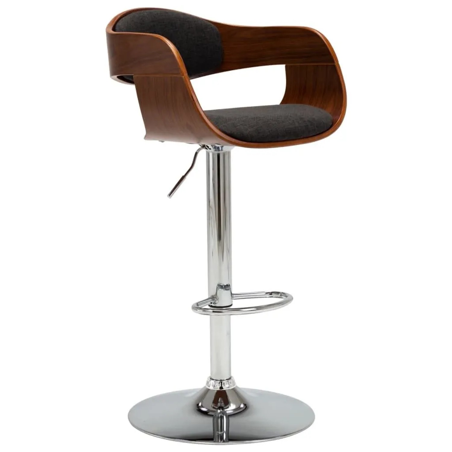 vidaXL Barhocker Grau Bugholz und Stoff 283119