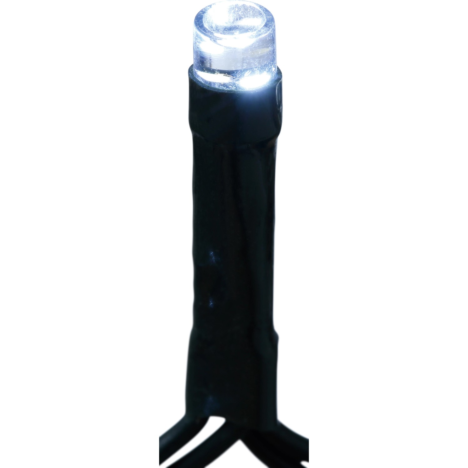 Detailaufnahme einer LED des Baum-Lichtervorhangs, warmweiß/kaltweiß für Innen & Außen.