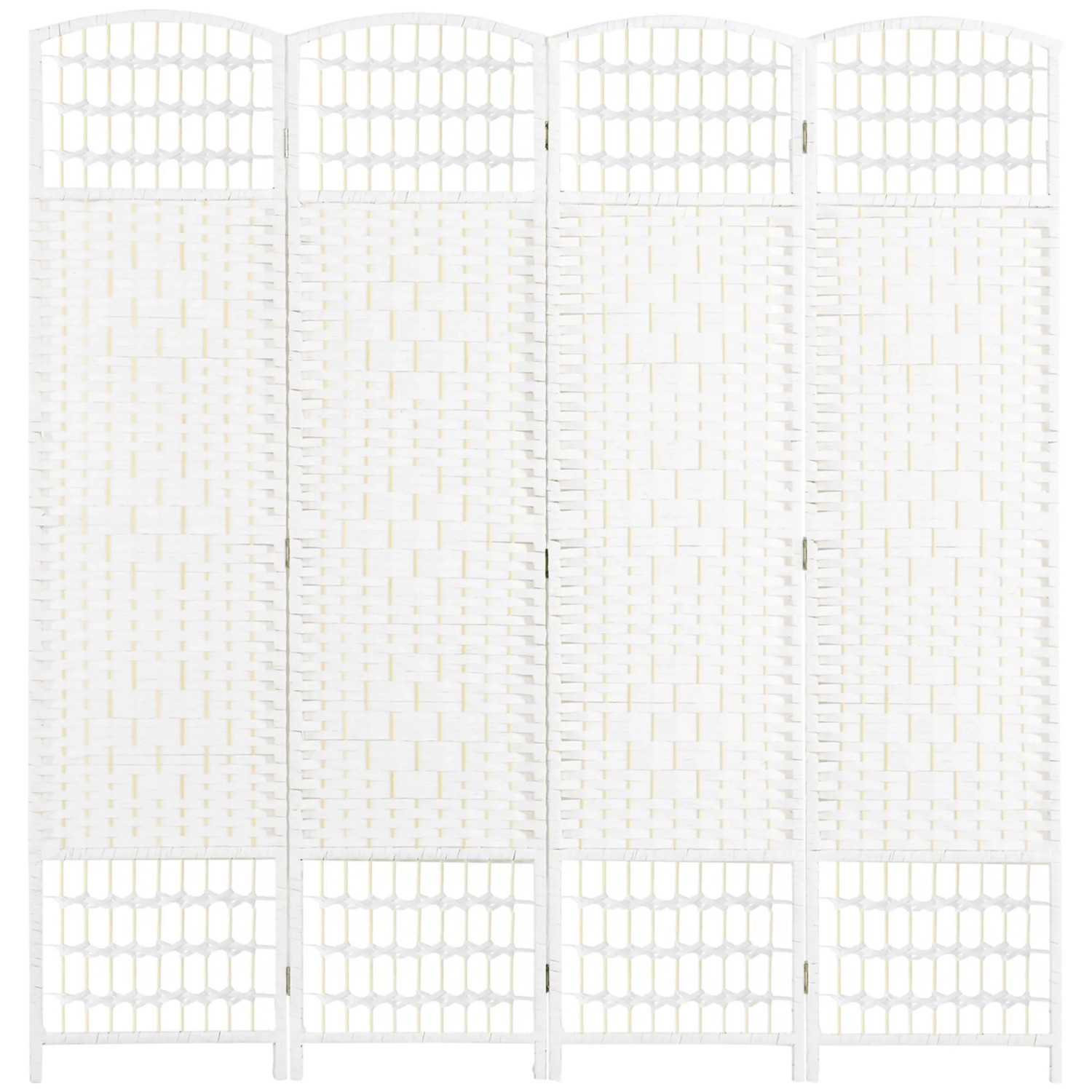 HOMCOM Room Divider Kiefernholz 160L x 1,5B x 170H cm Weiß