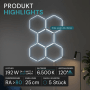 5er Set LUXULA Hexagon LED Deckenleuchte, kaltweiß, modulare Garagenlampe.