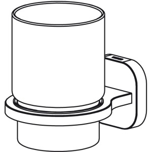 Tiger Becherhalter Ramos, gebürsteter Edelstahl, zur Wandmontage im Bad.