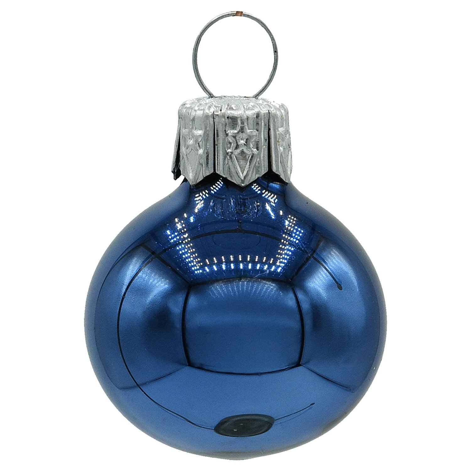 Weihnachtskugel Aus Glas – 10 Cm, Mundgeblasen, Handdekoriert In Mattweiß Mit Silber