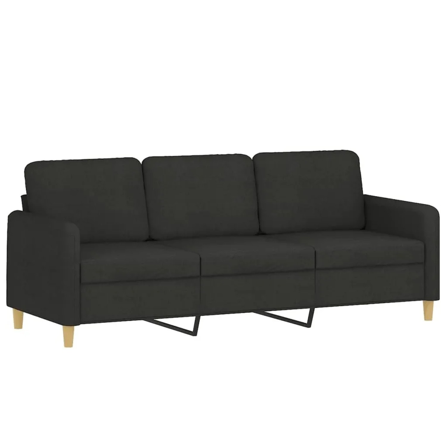 vidaXL 3-Sitzer-Sofa Schwarz 180 cm Stoff 359490 günstig online kaufen