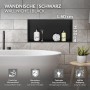 Schwarze LuxeBath Wandnische aus Edelstahl (60x30x10 cm) im Badezimmer.