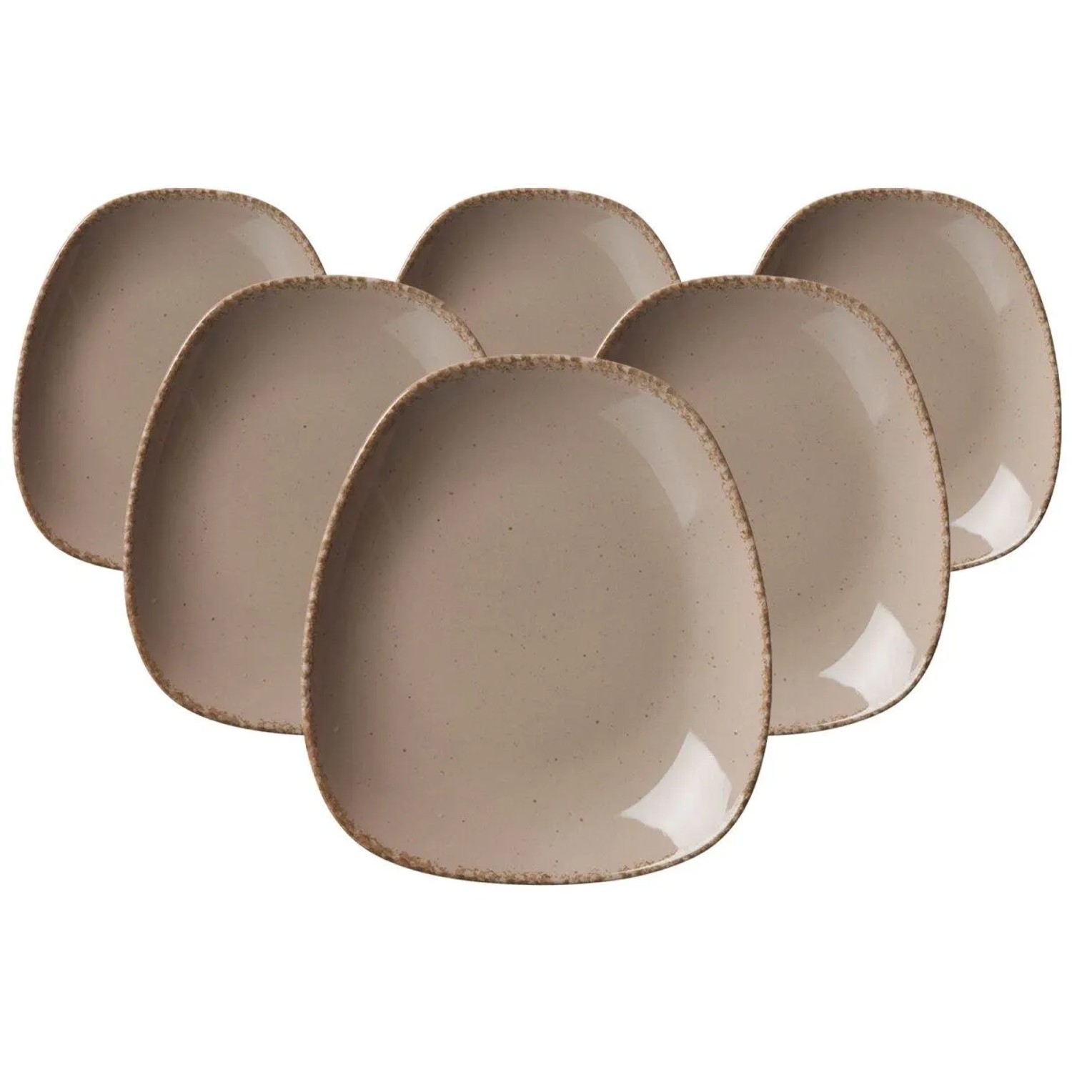 Ritzenhoff & Breker Casa Beilagenteller 19 x 16,5 cm 6er Set Nougat